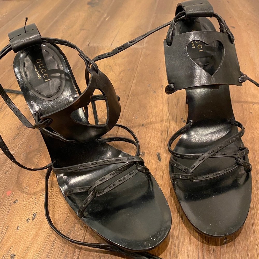 Gucci Heart Sandal Heels 39